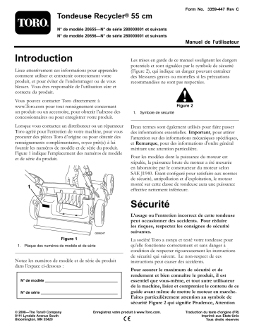Toro 55cm Recycler Lawn Mower Walk Behind Mower Manuel utilisateur | Fixfr