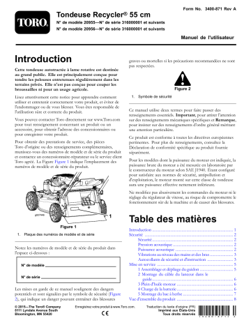 Toro 55cm Recycler Lawn Mower Walk Behind Mower Manuel utilisateur | Fixfr