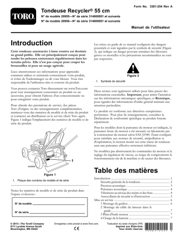 Toro 55cm Recycler Lawn Mower Walk Behind Mower Manuel utilisateur | Fixfr