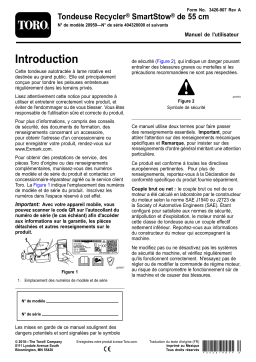Toro 55cm Recycler SmartStow Lawn Mower Walk Behind Mower Manuel utilisateur