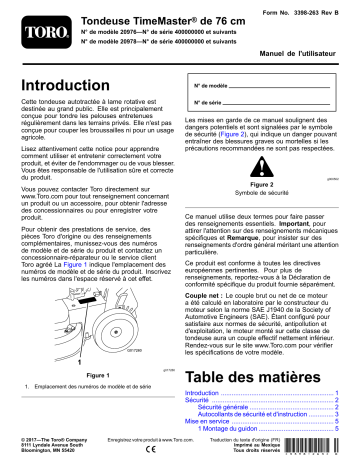 Toro TimeMaster 76cm Lawn Mower Walk Behind Mower Manuel utilisateur | Fixfr
