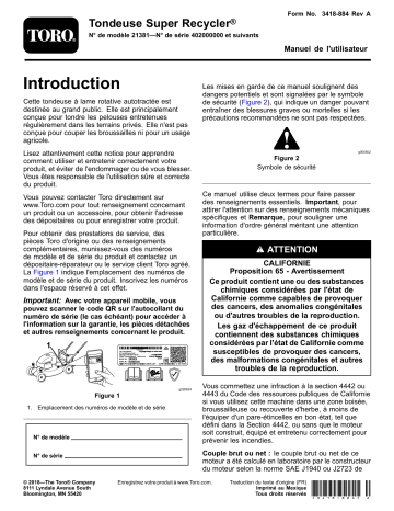 Toro Super Recycler Lawn Mower Walk Behind Mower Manuel utilisateur | Fixfr