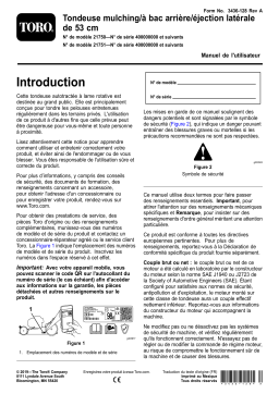 Toro 53cm Mulching/Rear Bagging/Side Discharging Lawn Mower Walk Behind Mower Manuel utilisateur