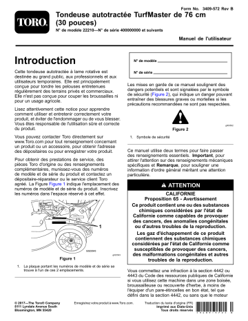 Toro 30in TurfMaster Walk-Behind Lawn Mower Walk Behind Mower Manuel utilisateur | Fixfr