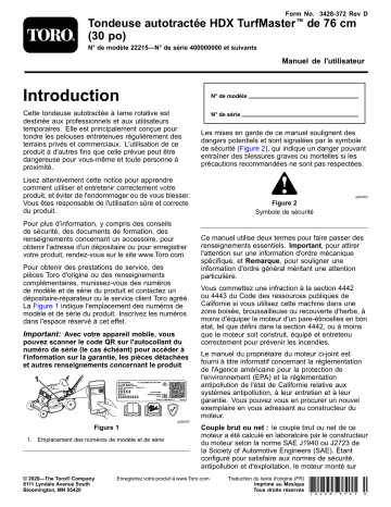 Toro 30in TurfMaster HDX Walk-Behind Lawn Mower Walk Behind Mower Manuel utilisateur | Fixfr