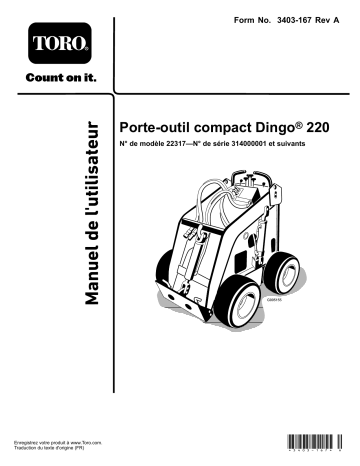 Toro Dingo 220 Compact Tool Carrier Compact Utility Loader Manuel utilisateur | Fixfr
