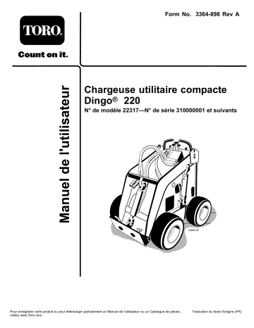 Toro Dingo 220 Compact Utility Loader Manuel utilisateur | Fixfr