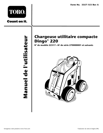 Toro Dingo 220 Compact Utility Loader Manuel utilisateur | Fixfr