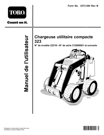 Toro 323 Compact Utility Loader Manuel utilisateur | Fixfr