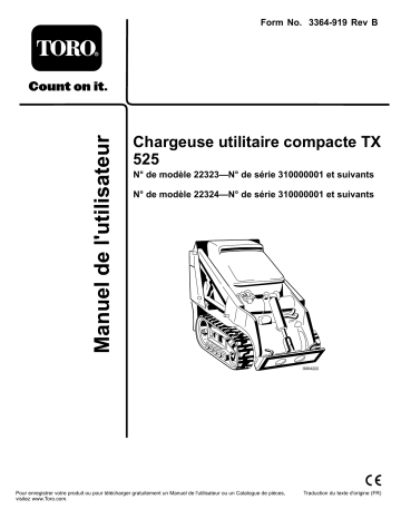 Toro TX 525 Compact Utility Loader Manuel utilisateur | Fixfr