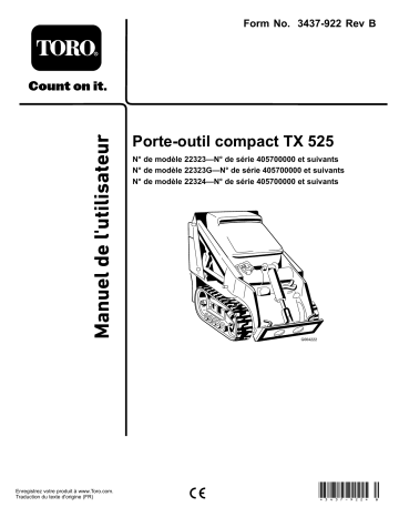 Toro TX 525 Compact Tool Carrier Compact Utility Loader Manuel utilisateur | Fixfr