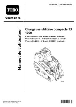 Toro TX 1000 Compact Utility Loader Manuel utilisateur