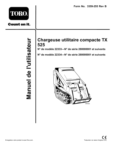 TX 525 Compact Utility Loader | Toro TX 525 Wide Track Compact Utility Loader Manuel utilisateur | Fixfr