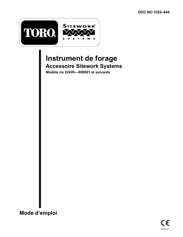 Toro Bore Drive Head Attachment, Dingo Compact Utility Loader Compact Utility Loaders, Attachment Manuel utilisateur | Fixfr