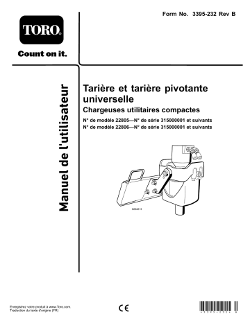 Auger Head, Compact Tool Carrier | Universal Swivel Auger Head, Compact Utility Loaders | Toro Auger Head, Compact Utility Loaders Compact Utility Loaders, Attachment Manuel utilisateur | Fixfr