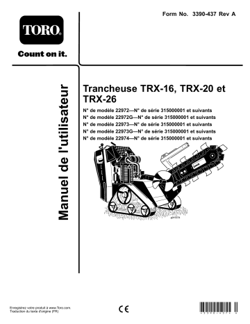 TRX-26 Trencher | TRX-20 Trencher | Toro TRX-16 Trencher Manuel utilisateur | Fixfr