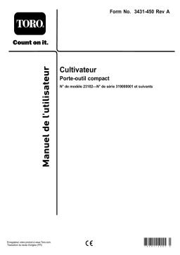 Toro Soil Cultivator, Compact Tool Carrier Compact Utility Loaders, Attachment Manuel utilisateur