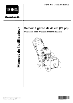 Toro 20in Turf Seeder Manuel utilisateur