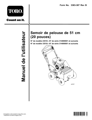 Toro 20in Turf Seeder Manuel utilisateur | Fixfr