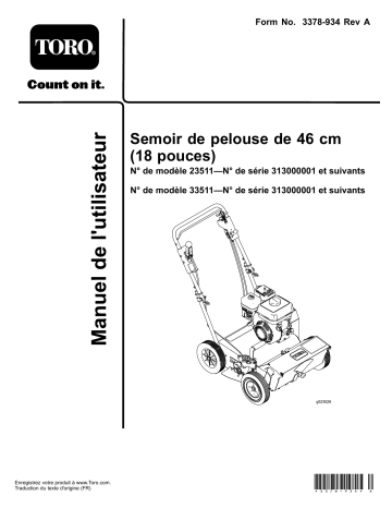 Toro 18in Turf Seeder Manuel utilisateur | Fixfr