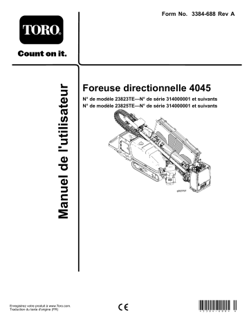 Toro 4045 Directional Drill Utility Equipment Manuel utilisateur | Fixfr