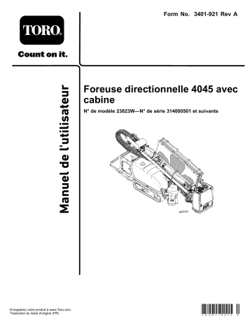 Toro 4045 Directional Drill Utility Equipment Manuel utilisateur | Fixfr