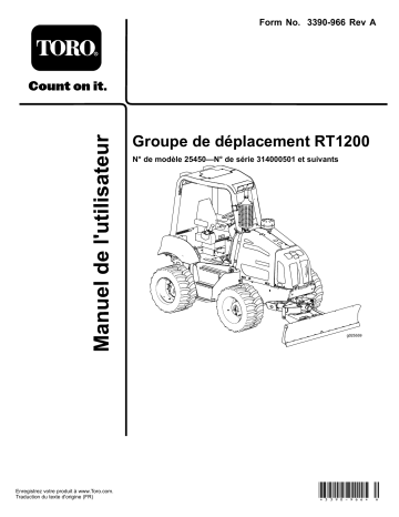 Toro RT1200 Traction Unit Trencher Manuel utilisateur | Fixfr