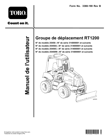 Toro RT1200 Traction Unit Trencher Manuel utilisateur | Fixfr