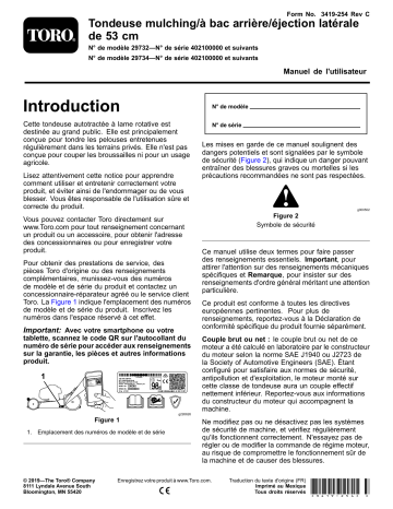 Toro 53cm Mulching/Rear Bagging/Side Discharging Lawn Mower Walk Behind Mower Manuel utilisateur | Fixfr