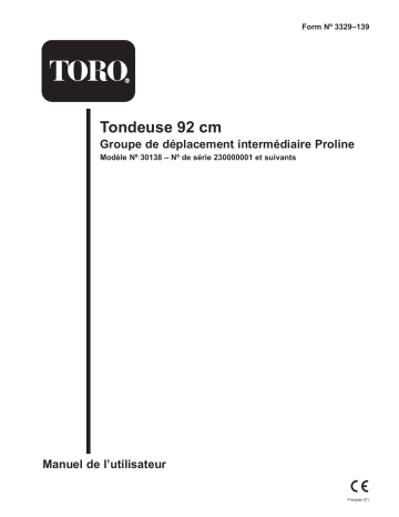 Toro 92cm Side Discharge Mower Attachment Manuel utilisateur | Fixfr