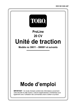 Toro Groundsmaster 120 Riding Product Manuel utilisateur