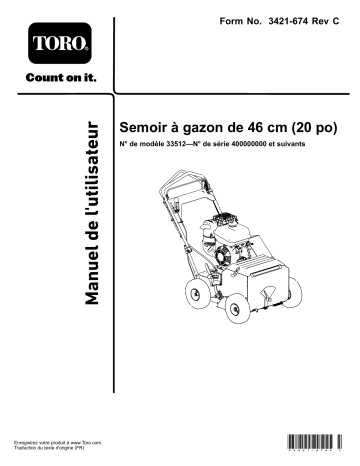 Toro 20in Turf Seeder Manuel utilisateur | Fixfr