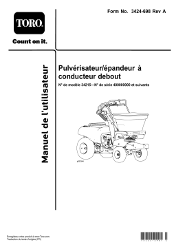 Toro Stand-On Spreader/Sprayer Manuel utilisateur