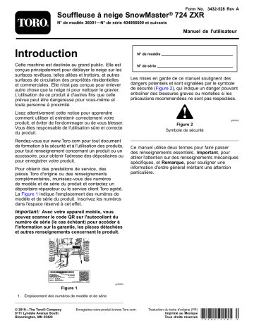 Toro SnowMaster 724 ZXR Snowthrower Manuel utilisateur | Fixfr