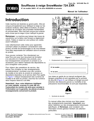 Toro SnowMaster 724 ZXR Snowthrower Manuel utilisateur | Fixfr