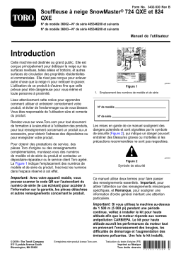 Toro SnowMaster 724 QXE Snowthrower Manuel utilisateur