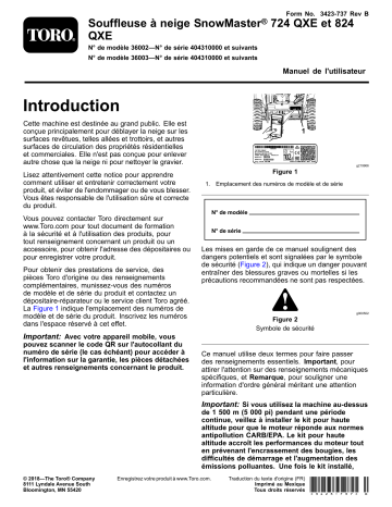 SnowMaster 824 QXE Snowthrower | Toro SnowMaster 724 QXE Snowthrower Manuel utilisateur | Fixfr