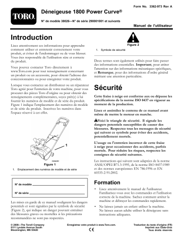 Toro 1800 Power Curve Snowthrower Manuel utilisateur | Fixfr