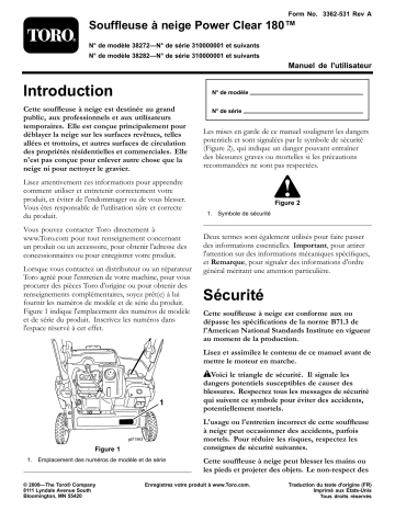 Toro Power Clear 180 Snowthrower Manuel utilisateur | Fixfr