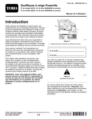 Toro Powerlite Snowthrower Manuel utilisateur | Fixfr