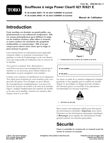 Power Clear 621 R Snowthrower | Toro Power Clear 621 E Snowthrower Manuel utilisateur | Fixfr