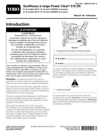Toro Power Clear 518 ZR Snowthrower Manuel utilisateur | Fixfr