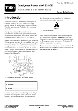 Toro Power Max 828 OE Snowthrower Manuel utilisateur