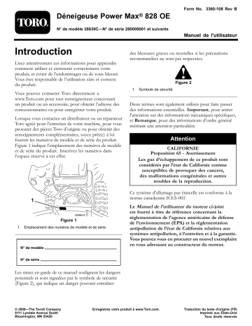 Toro Power Max 828 OE Snowthrower Manuel utilisateur | Fixfr