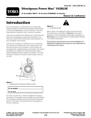 Toro Power Max 1028 LXE Snowthrower Manuel utilisateur | Fixfr