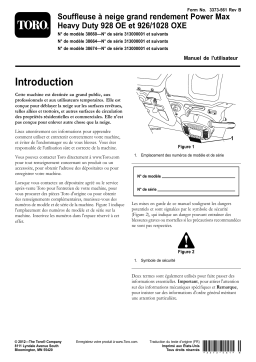 Toro Power Max Heavy Duty 926 OXE Snowthrower Manuel utilisateur