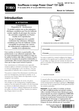 Toro Power Clear 721 QZR Snowthrower Manuel utilisateur