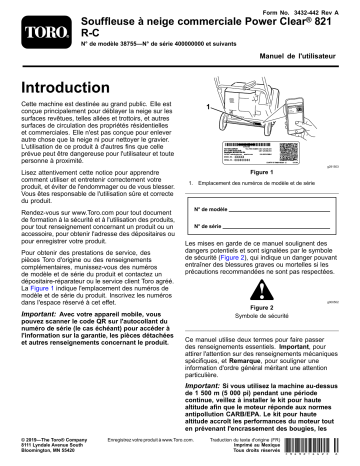 Toro Power Clear 821 R-C Commercial Snowthrower Manuel utilisateur | Fixfr