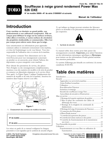 Toro Power Max Heavy Duty 826 OXE Snowthrower Manuel utilisateur | Fixfr