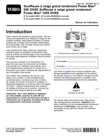 Toro Power Max Heavy Duty 1028 OHXE Snowthrower Manuel utilisateur | Fixfr